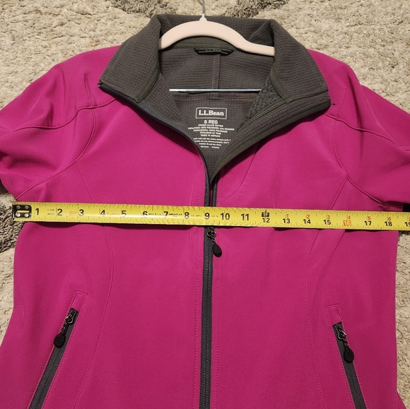 LL Bean Womens Fleece Lined Jacket Hot Pink Zipper Polyester & Spandex Sz S Reg - Picture 15 of 16